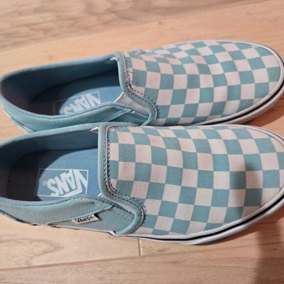 Vans Checkerboard Dusty Blue Size 6.5 - Picture 1 of 5